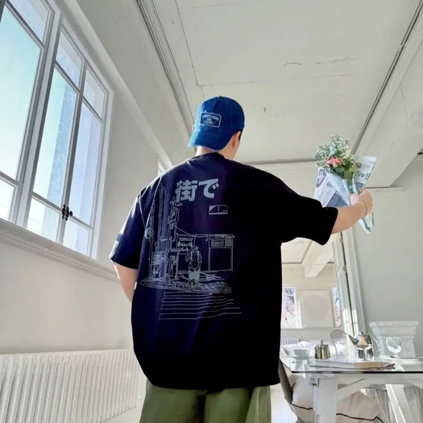 [BUNJANG] Japanese Street Print T-shirt / 일본거리반팔