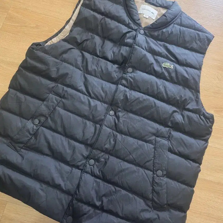 [BUNJANG] Lacoste Black Padded Vest / 라코스테 블랙 패딩 조끼
