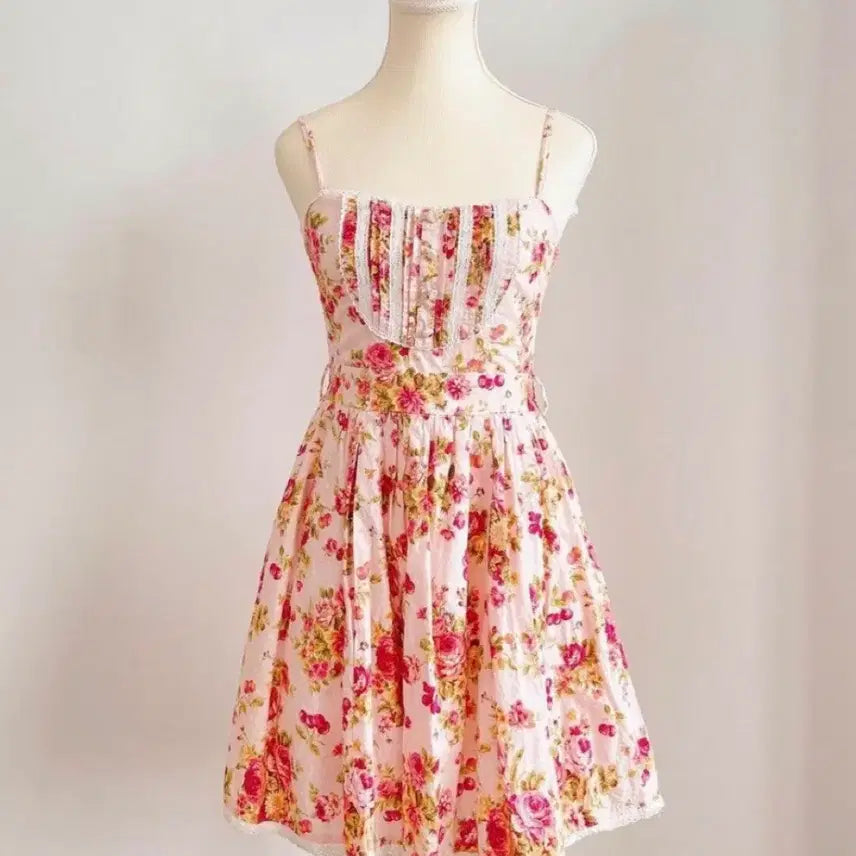 [BUNJANG] Liz Lisa Vintage Floral Mini Dress / 빈티지 리즈리사 고전 플로럴 미니원피스