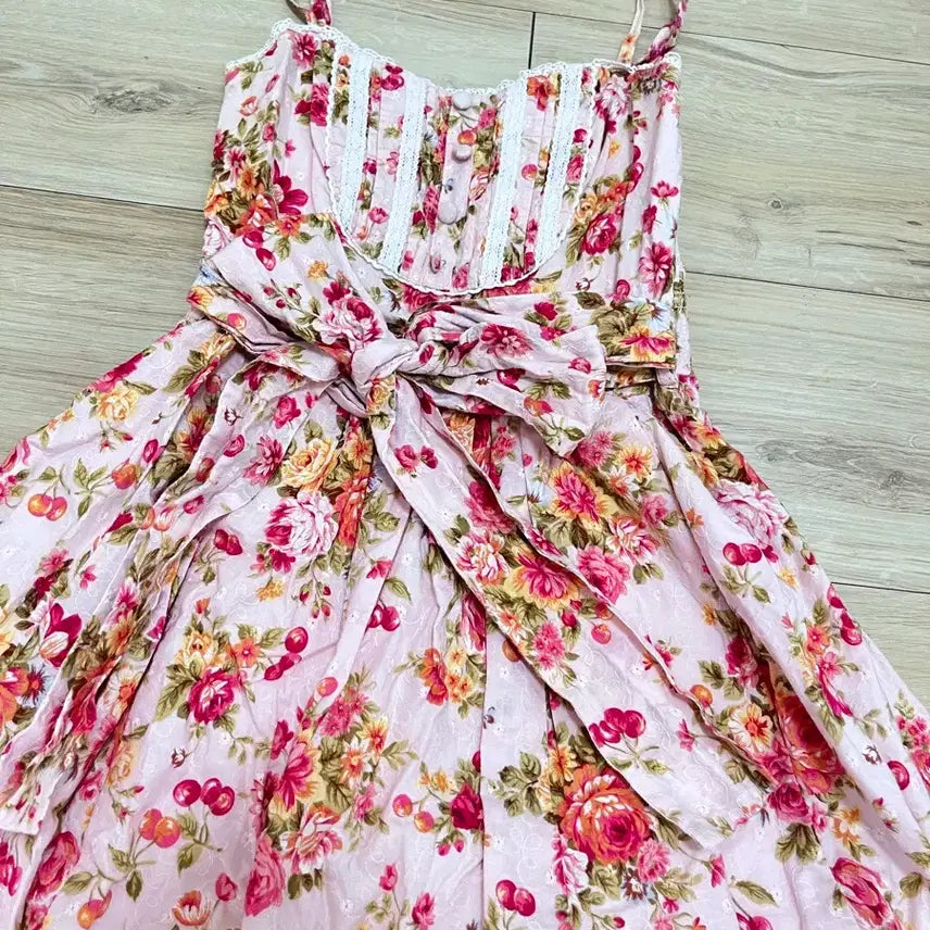 [BUNJANG] Liz Lisa Vintage Floral Mini Dress / 빈티지 리즈리사 고전 플로럴 미니원피스