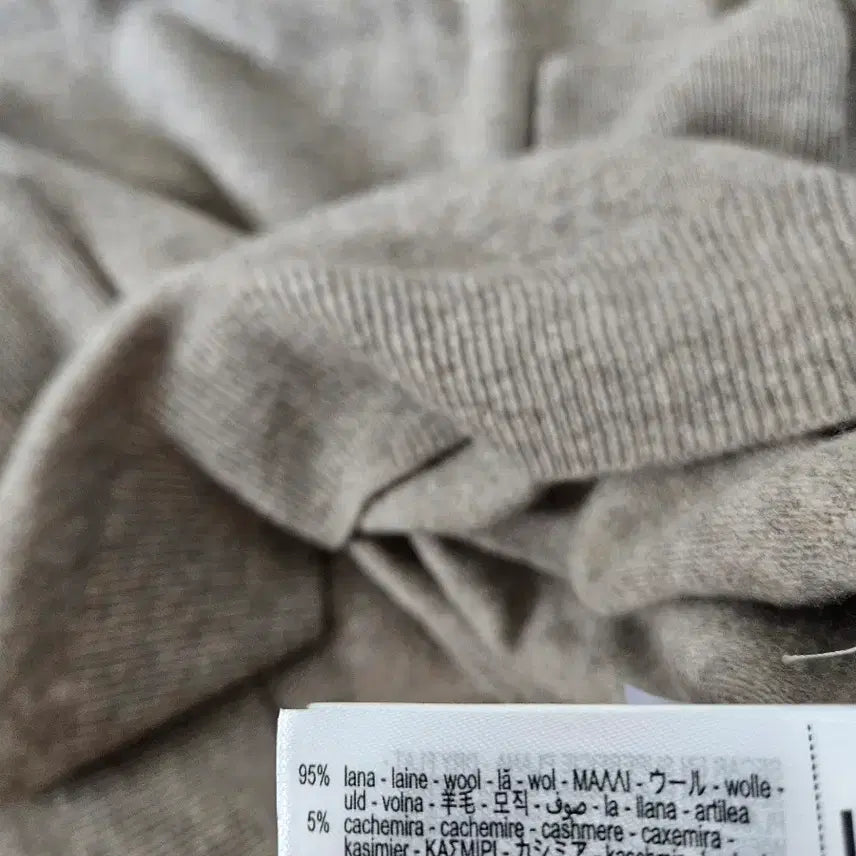 [BUNJANG] ZARA Cashmere Blend Polo Shirt Beige / [m] 자라 울 캐시미어 니트 폴로 셔츠 베이지