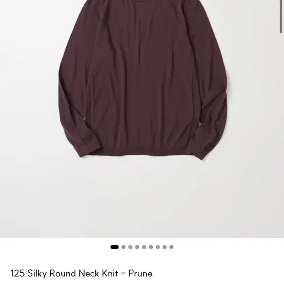 [SOLD OUT] (새상품 M) 125 Silky Round Neck Knit Prune
