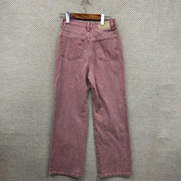 [SOLD OUT] 빈티지 와이드핏 핑크 청바지 XS M16153