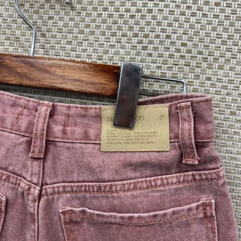 [SOLD OUT] 빈티지 와이드핏 핑크 청바지 XS M16153