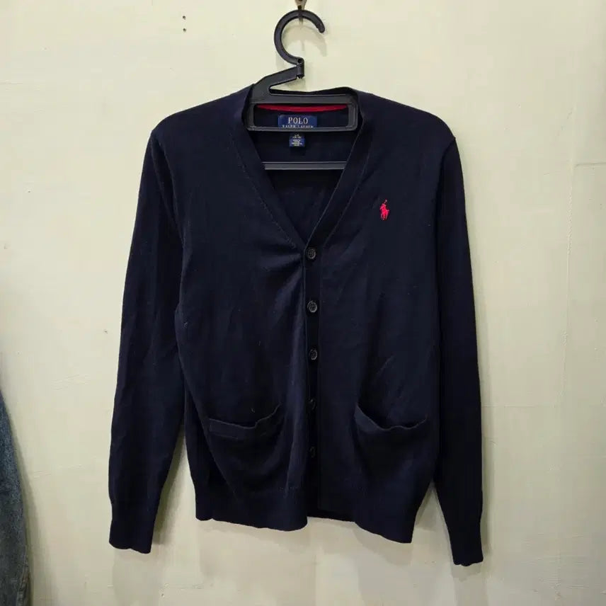 [BUNJANG] Polo Ralph Lauren Navy Cotton Cardigan / [ L ] 폴로 랄프로렌 네이비 가디건