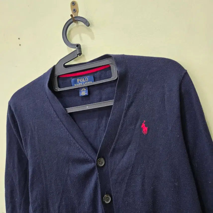 [BUNJANG] Polo Ralph Lauren Navy Cotton Cardigan / [ L ] 폴로 랄프로렌 네이비 가디건