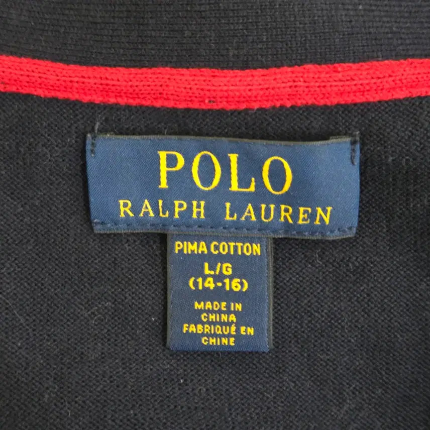 [BUNJANG] Polo Ralph Lauren Navy Cotton Cardigan / [ L ] 폴로 랄프로렌 네이비 가디건