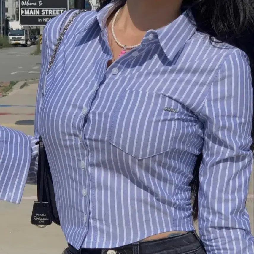 [BUNJANG] Pale Jade Oxford Shirt Blue (S) / 페일제이드 옥스포드 셔츠 블루 s