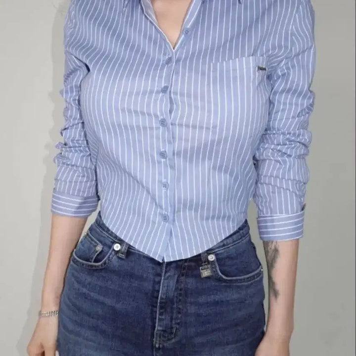 [BUNJANG] Pale Jade Oxford Shirt Blue (S) / 페일제이드 옥스포드 셔츠 블루 s