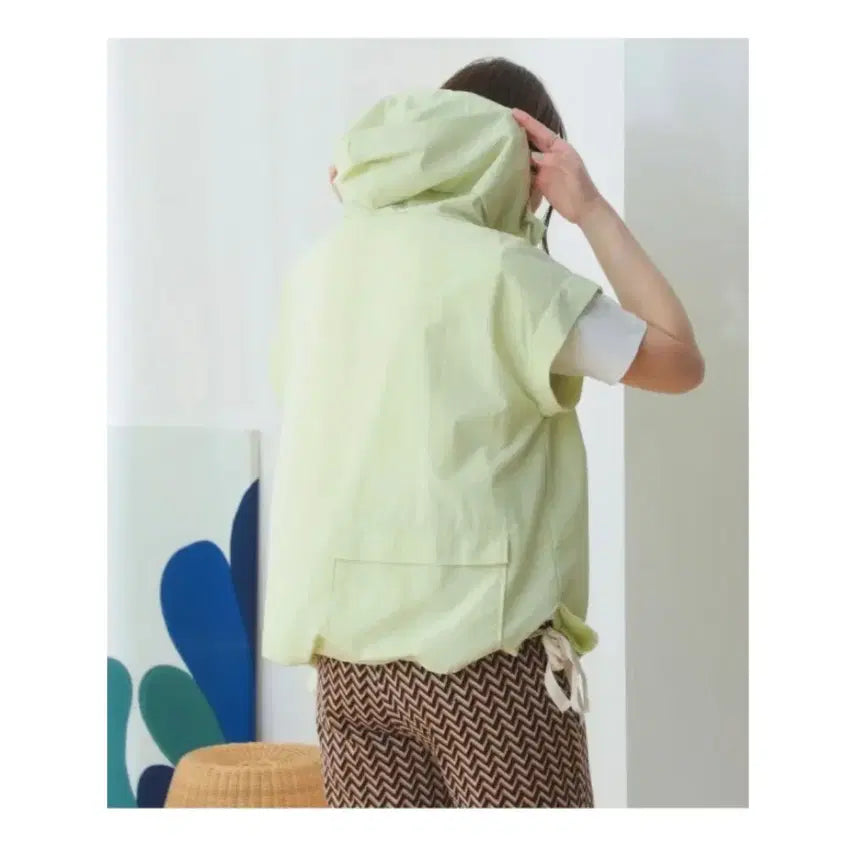 [BUNJANG] B:MING by BEAMS Anorak Half-Zip Hoodie (Lime) / [B:MING by빔즈] 아노락 반집업 후드(라임)