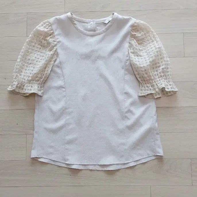 [BUNJANG] JJ RO Puff Sleeve Blouse / JJRO 반팔블라우스(새상품)