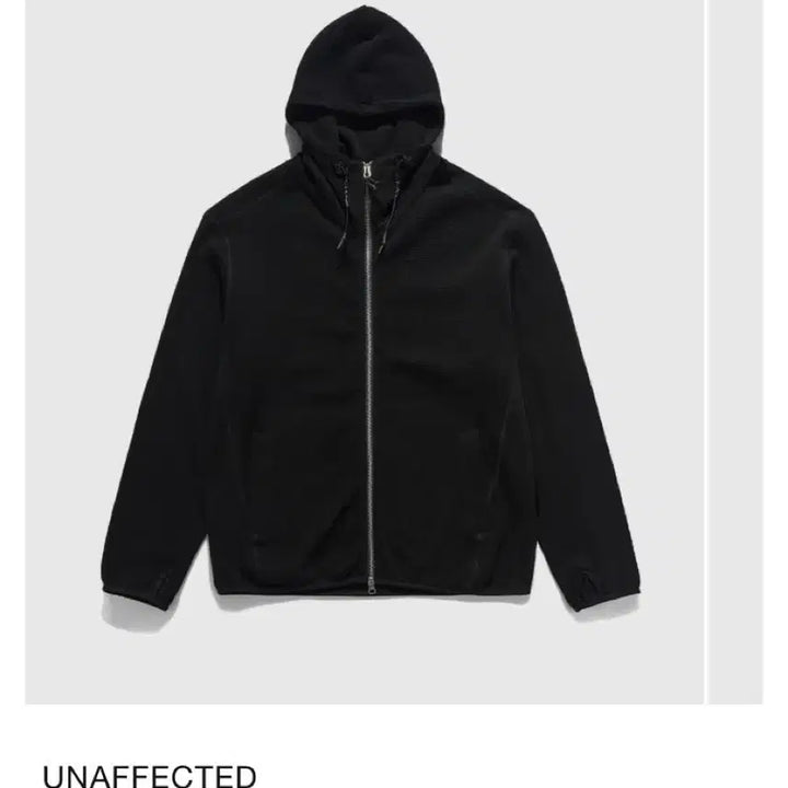 [BUNJANG] Unaffected Waffle Hoodie Zip-up Black L / 26ss 언어펙티드 와플후드집업 블랙 L