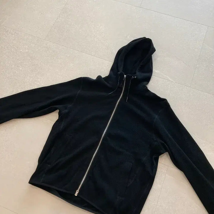 [BUNJANG] Unaffected Waffle Hoodie Zip-up Black L / 26ss 언어펙티드 와플후드집업 블랙 L