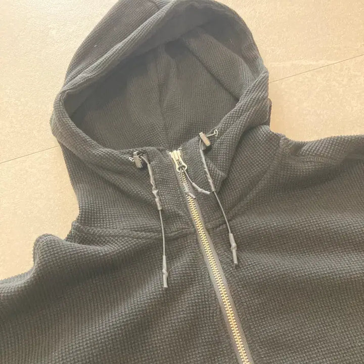 [BUNJANG] Unaffected Waffle Hoodie Zip-up Black L / 26ss 언어펙티드 와플후드집업 블랙 L