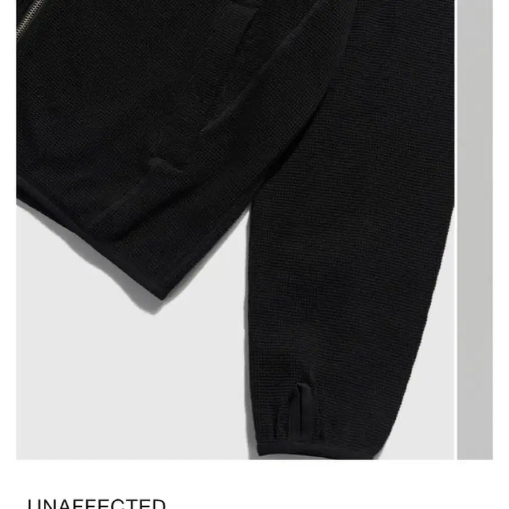 [BUNJANG] Unaffected Waffle Hoodie Zip-up Black L / 26ss 언어펙티드 와플후드집업 블랙 L