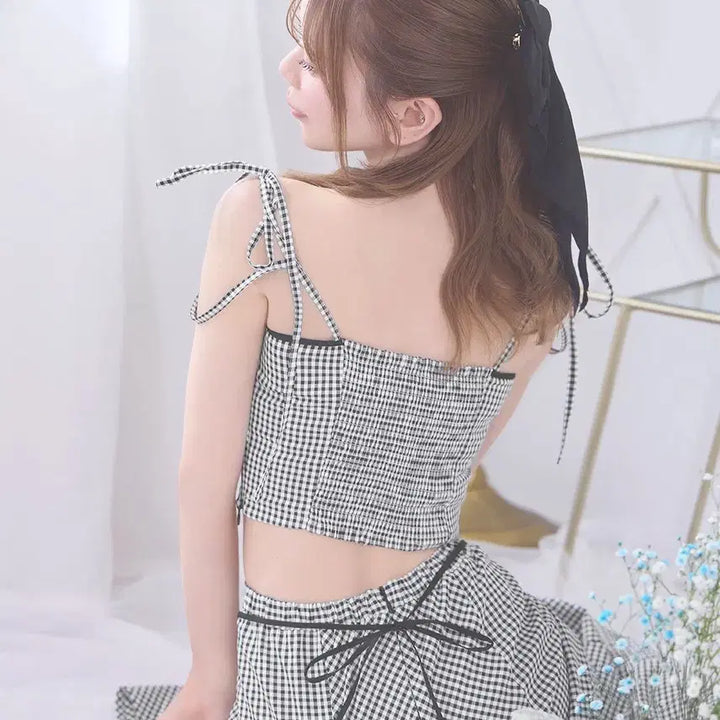 [BUNJANG] Michel Macaron Gingham Piping Set / 미셸마카롱 깅엄 파이핑 셋업