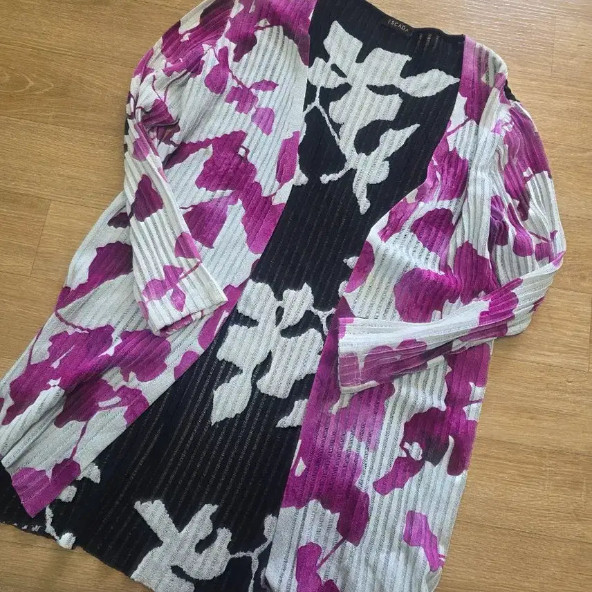 [BUNJANG] ESCADA Floral Long Cardigan / ESCADA 에스카다 플라워 롱 가디건