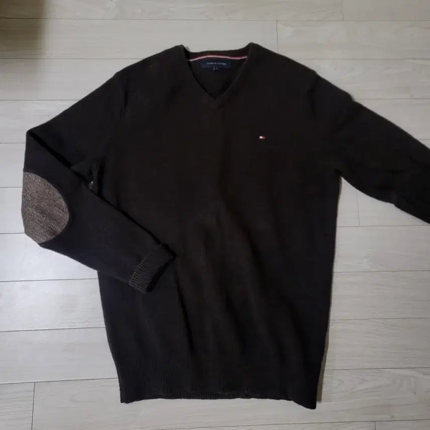 [BUNJANG] Tommy Hilfiger V-Neck Knit Sweater Brown L / 타미힐피거 브이넥 니트 브라운L