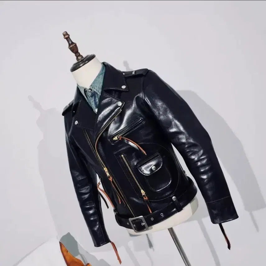 [BUNJANG] veluokldly J24 Horsehide Rider Jacket / veluokldly  j24  말가죽차심 라이더 자켓
