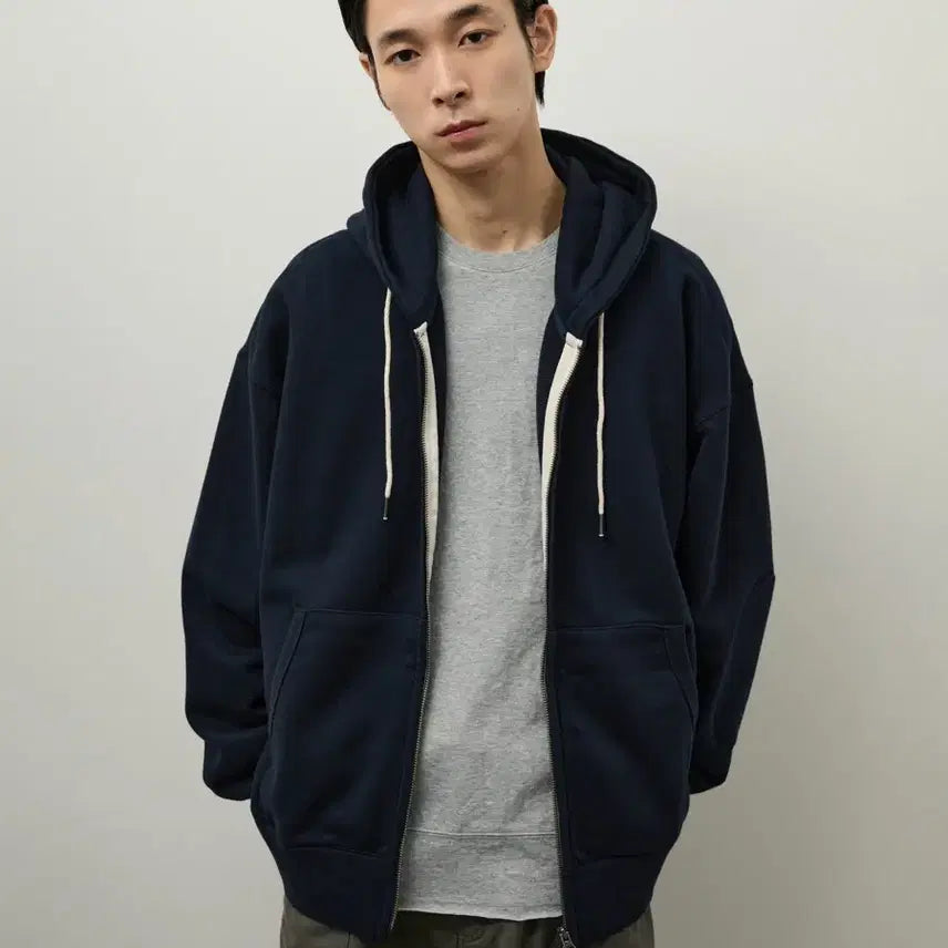 [SOLD OUT] 러프사이드 후드집업 3 size, Navy