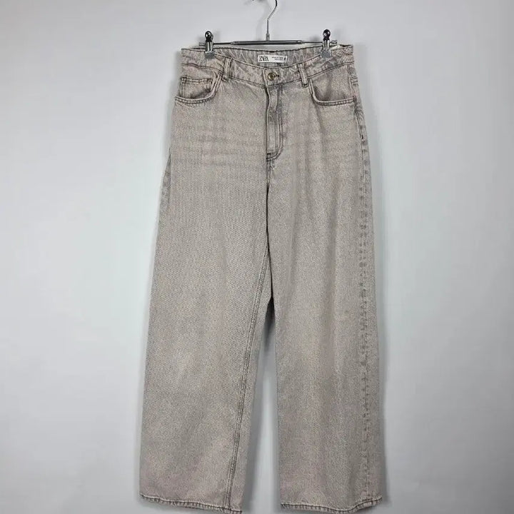 [BUNJANG] ZARA Pink Wide Denim Pants Women&