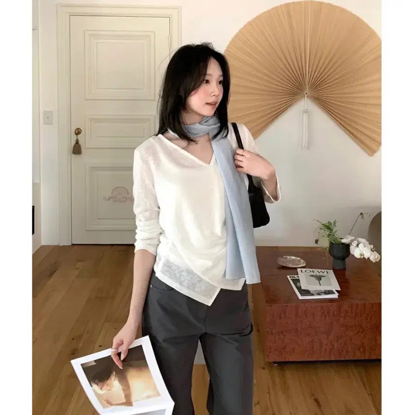[SOLD OUT] [새상품] 프릴리 DR. Draped Side Button Tee