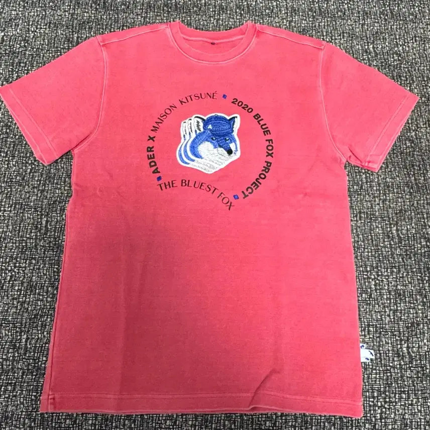 [BUNJANG] Ader Error Maison Kitsune Pink T-shirt / 아더에러 메종키츠네 반팔 티셔츠 핑크 A2