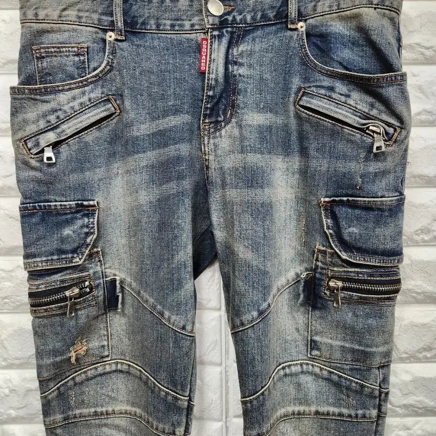 [BUNJANG] Dsquared2 K603 Denim Pants / 디스퀘어드 바이크진 데님팬츠 35인치 k603