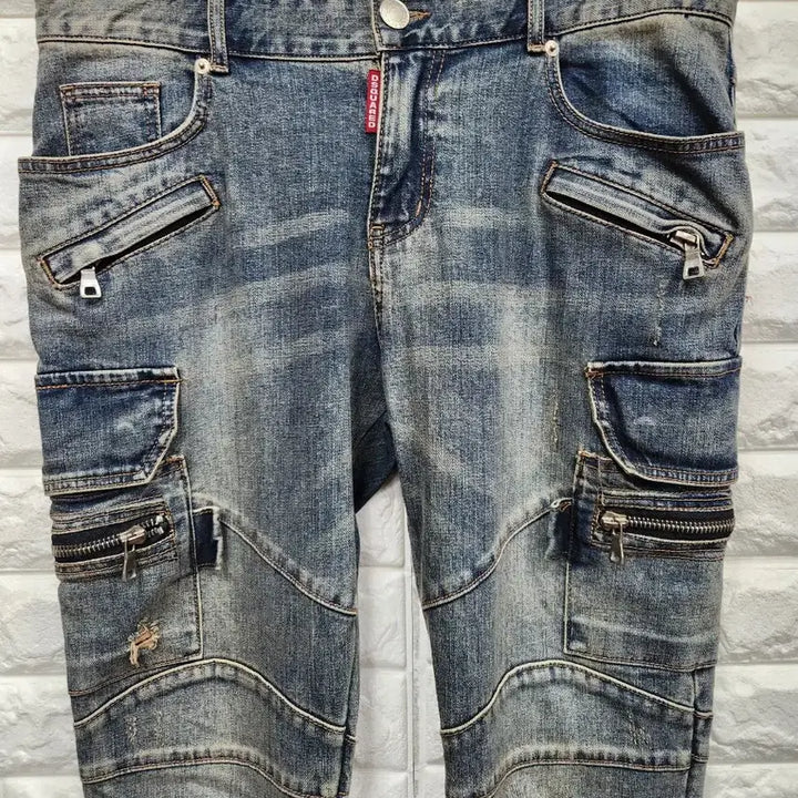 [BUNJANG] Dsquared2 K603 Denim Pants / 디스퀘어드 바이크진 데님팬츠 35인치 k603