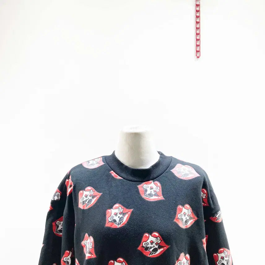 [BUNJANG] Lucky Chouette Printed Long T-shirt / 럭키슈에뜨 프린팅롱티셔츠 FREE 진스센스