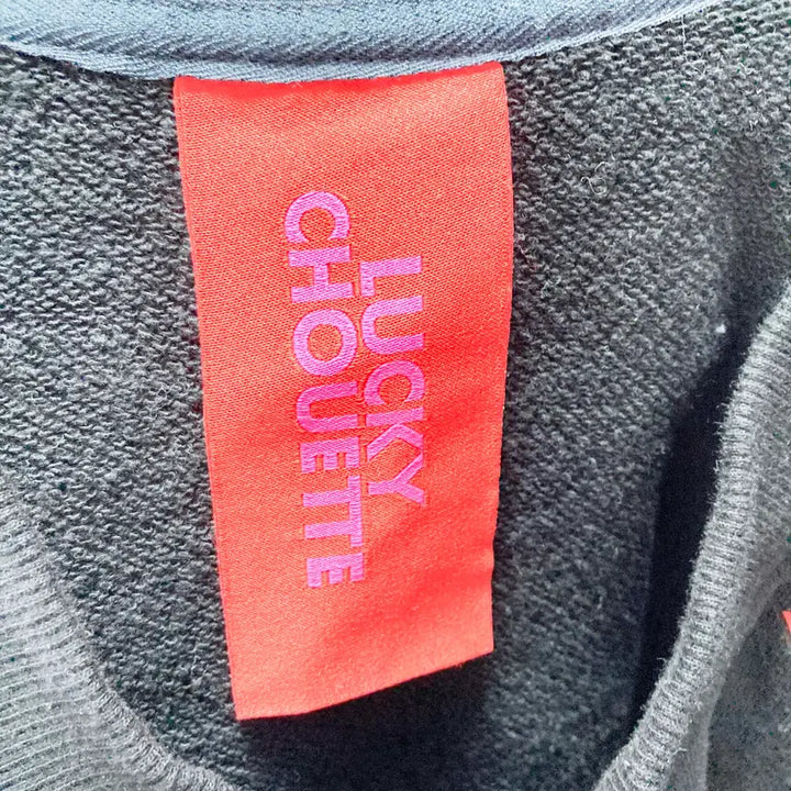 [BUNJANG] Lucky Chouette Printed Long T-shirt / 럭키슈에뜨 프린팅롱티셔츠 FREE 진스센스