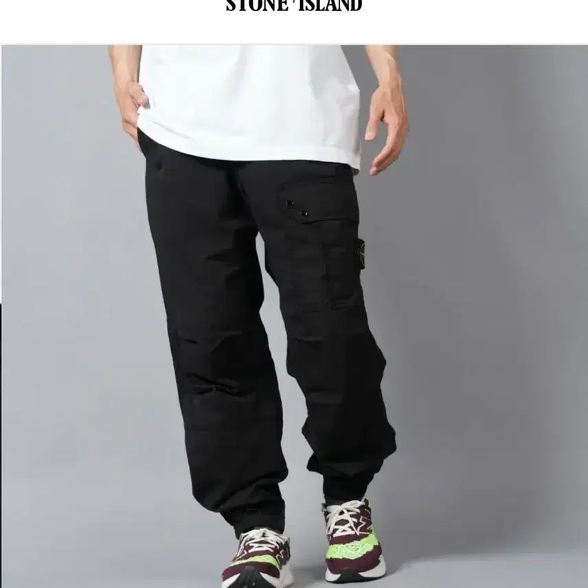 [BUNJANG] Stone Island Supima Cotton Twill Stretch Loose Fit Trousers / 스톤아일랜드 카고팬츠 수피마 코튼 트윌 스트레치 루즈핏