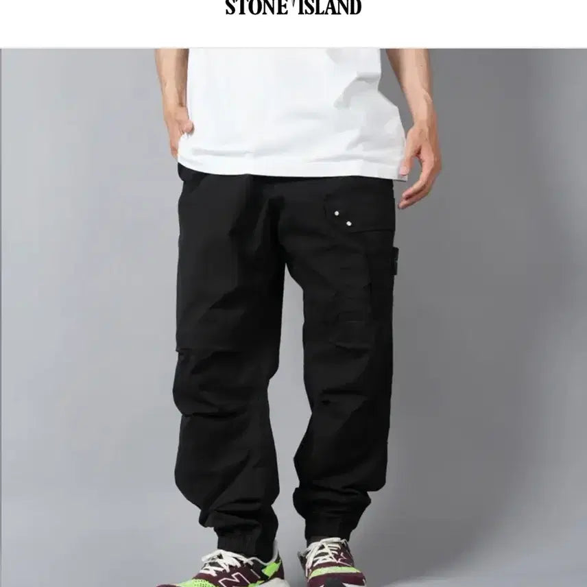 [BUNJANG] Stone Island Supima Cotton Twill Stretch Loose Fit Trousers / 스톤아일랜드 카고팬츠 수피마 코튼 트윌 스트레치 루즈핏
