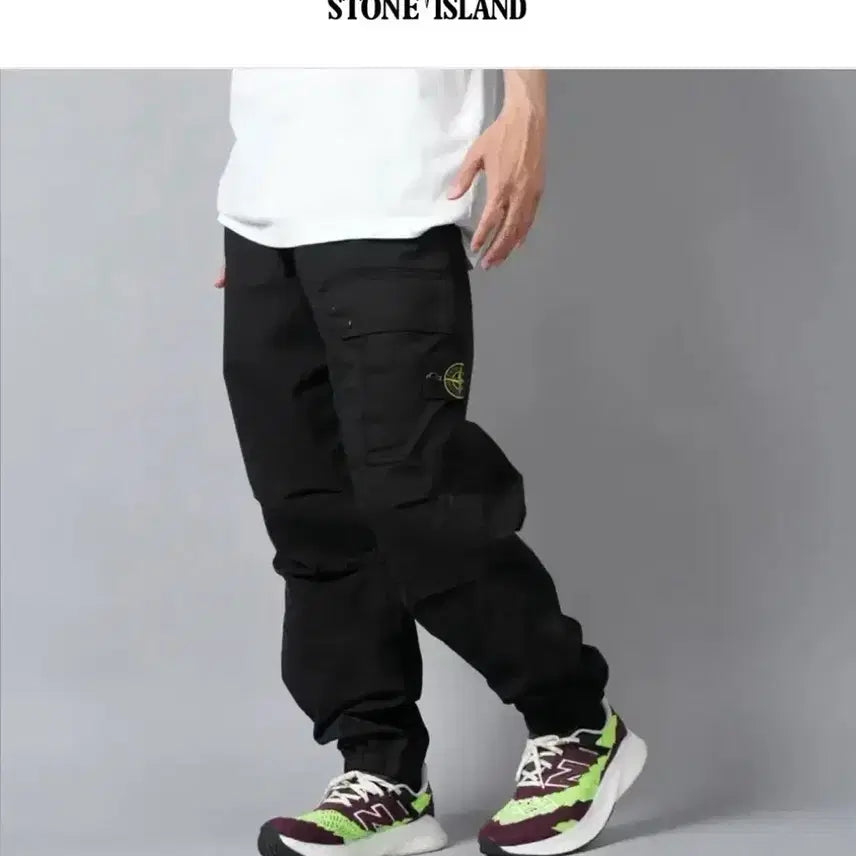 [BUNJANG] Stone Island Supima Cotton Twill Stretch Loose Fit Trousers / 스톤아일랜드 카고팬츠 수피마 코튼 트윌 스트레치 루즈핏