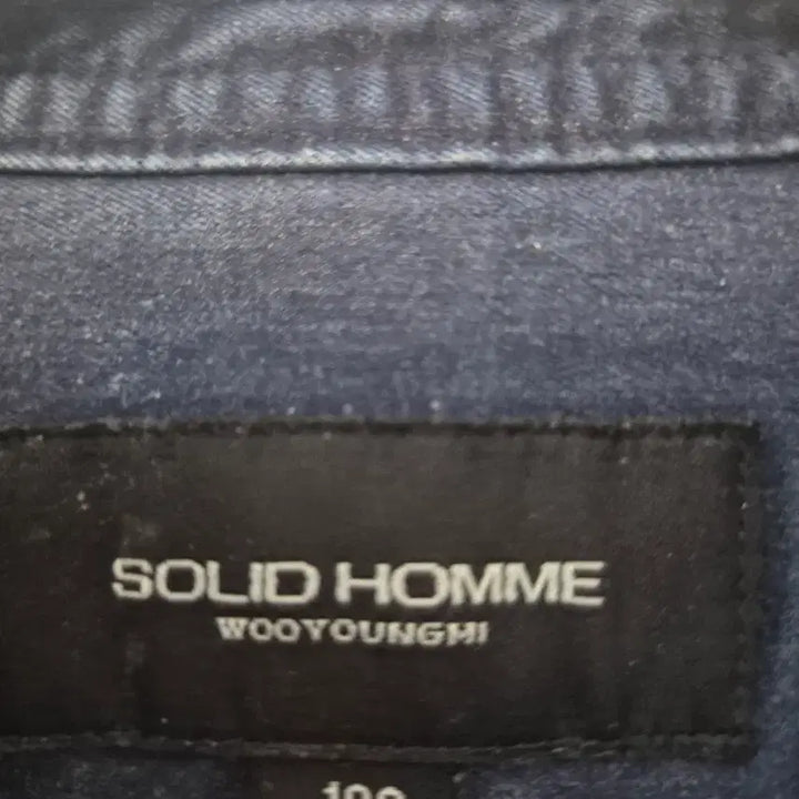 [BUNJANG] Solid Homme Wooyoungmi Blue Shirt / 솔리드옴므 우영미 청셔츠 95 마른100