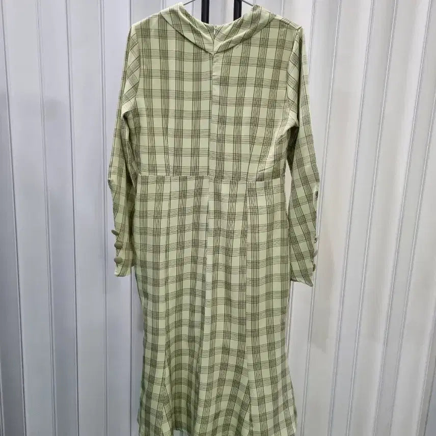 [BUNJANG] Checkered Long Dress / 체크 롱원피스 카라넥