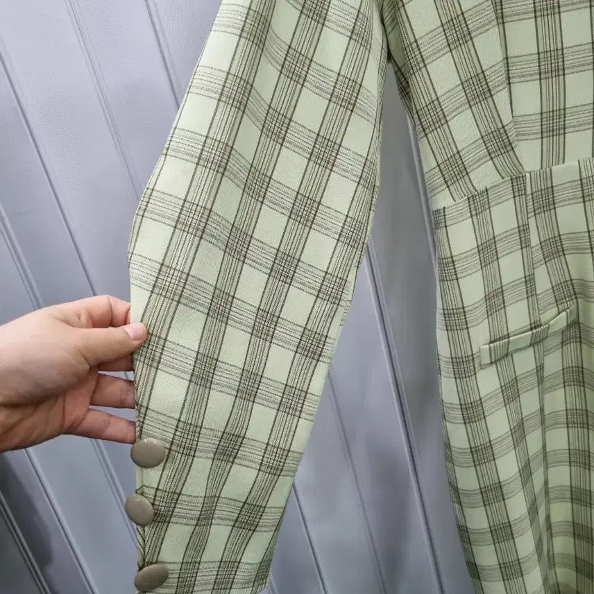 [BUNJANG] Checkered Long Dress / 체크 롱원피스 카라넥