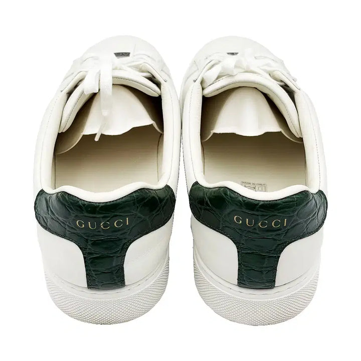 [BUNJANG] Gucci Ace Web Sneakers / 구찌 Gucci 757892 화이트 레더 에이스 웹 스니커즈 9.5