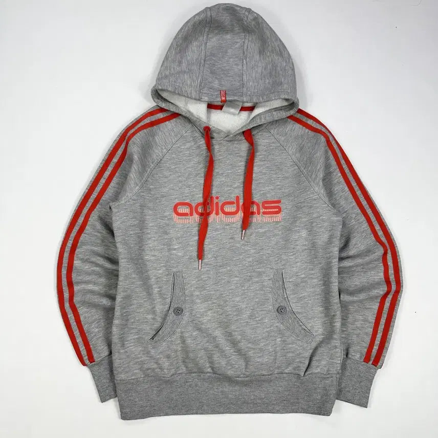 [BUNJANG] Adidas Old School Vintage Hoodie Gray / (M) 아디다스 올드스쿨 빈티지 후드티 그레이