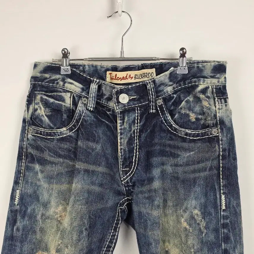 [BUNJANG] Burberry Mid-Wash Stitch Denim Pants Men&