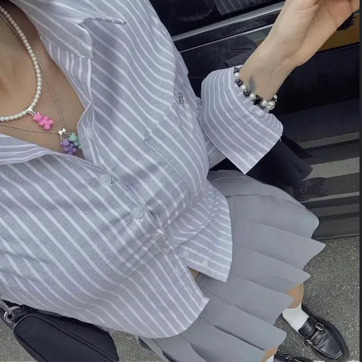 [BUNJANG] Pale Jade Oxford Shirt Black S / 페일제이드 옥스포드 셔츠 블랙 s