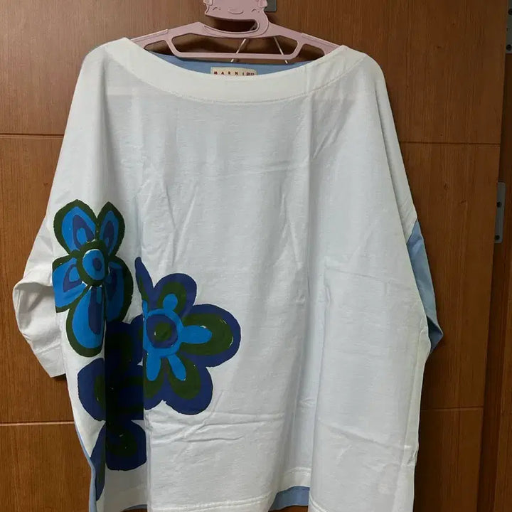[BUNJANG] Marni Flower Short Sleeve T-shirt / [XXL] 마르니 플라워 반팔 블루 하늘색