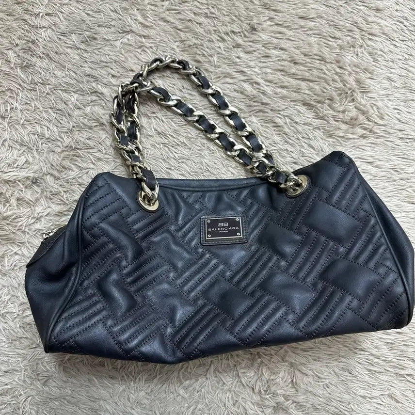 [BUNJANG] Balenciaga BB Quilted Chain Tote Bag / 발렌시아가 BB 퀼팅 체인 토트백 / 핸드백