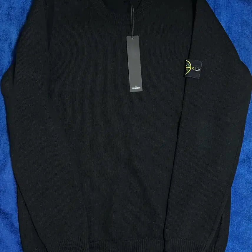 [BUNJANG] Stone Island Crew Neck Knit Sweater / (XL) 스톤 아일랜드 508A3 램스울 크루넥 니트 블랙 - 23FW