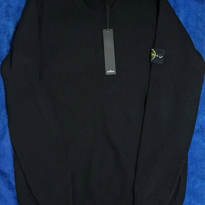 [BUNJANG] Stone Island Crew Neck Knit Sweater / (XL) 스톤 아일랜드 508A3 램스울 크루넥 니트 블랙 - 23FW