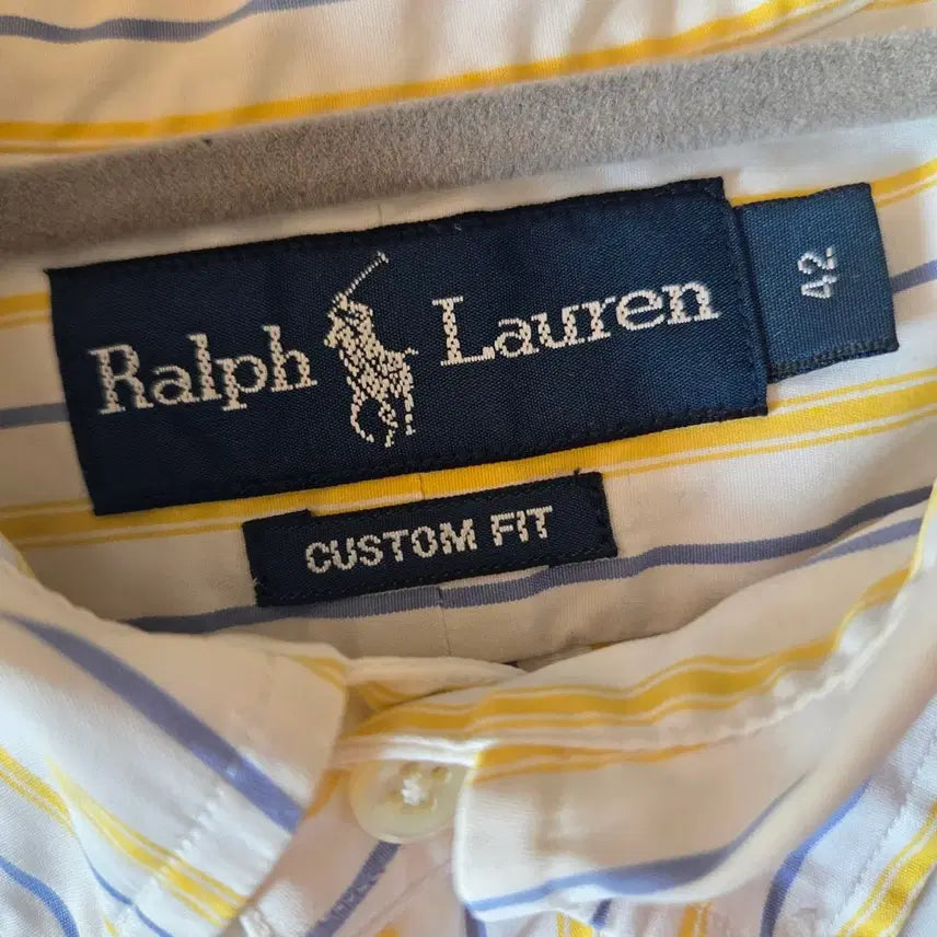 [BUNJANG] Polo Ralph Lauren Custom Fit Striped Short Sleeve Shirt / 폴로 랄프로렌 커스텀핏 스트라이프 반팔 셔츠