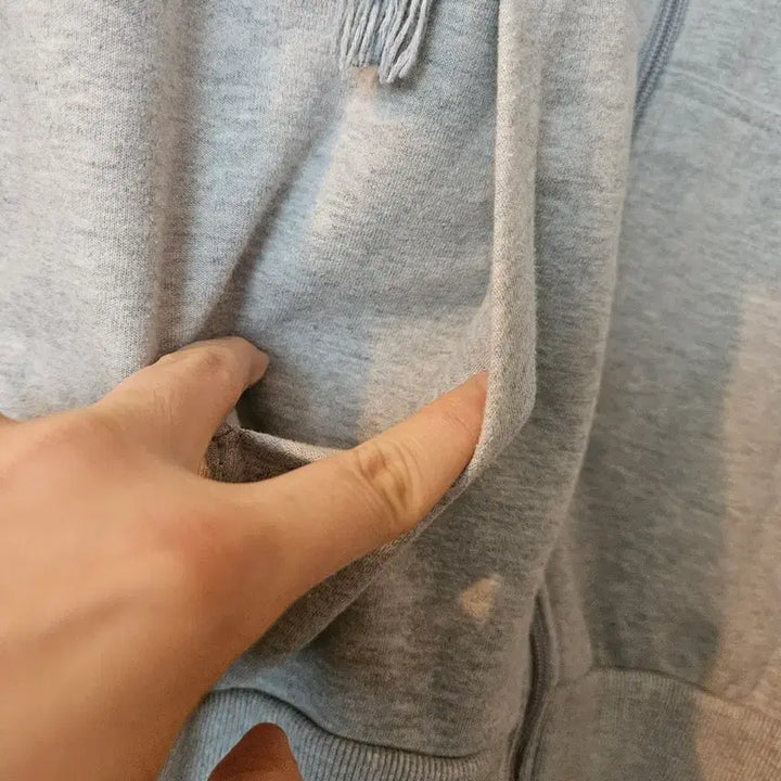 [BUNJANG] PJH Gray Hooded Zip-up Training Jacket / XL 남여공용 그레이 후드집업 트레이닝 잠바 츄리링잠바 운동복