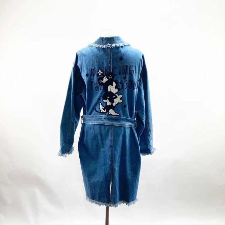 [BUNJANG] Egoist Denim Coat with Belt - FREE Size / 에고이스트 데님코트 벨트포함 상태최상 FREE 진스센스