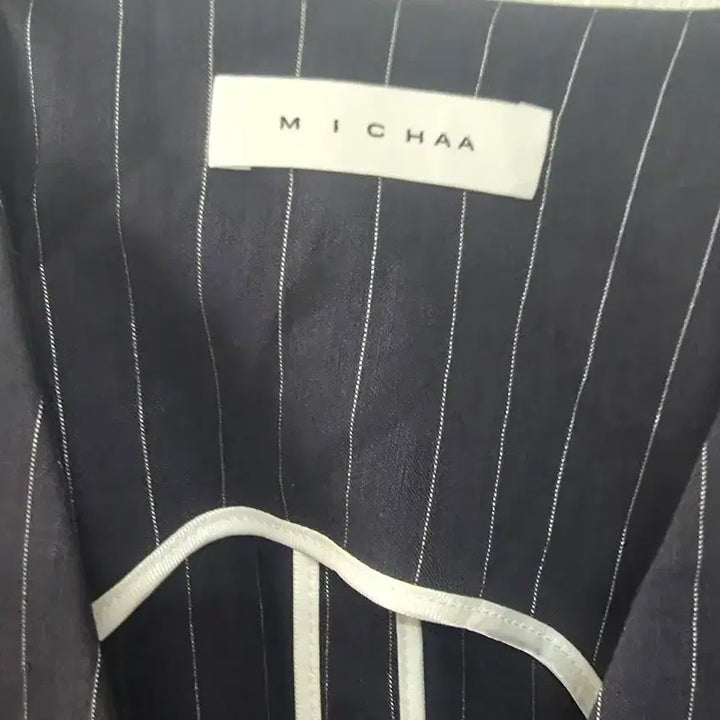 [SOLD OUT] 미샤네이비 스트라이프 린넨 한벌