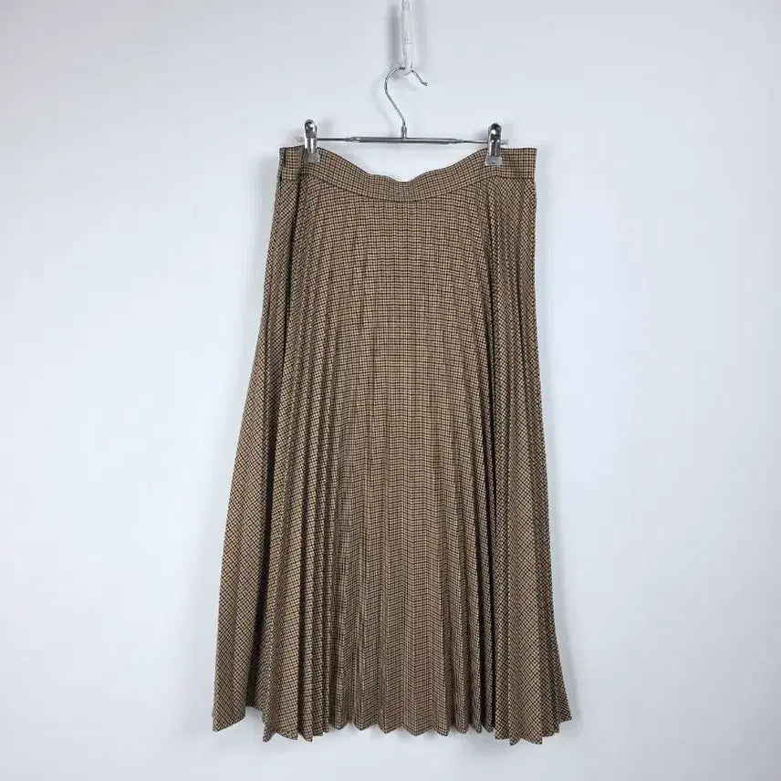 [BUNJANG] ZARA Brown Check Pleated Skirt Women&